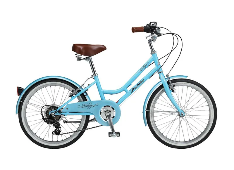 Probike Mini Vintage 24 Inch Wheel Girls Bike in Ice Blue